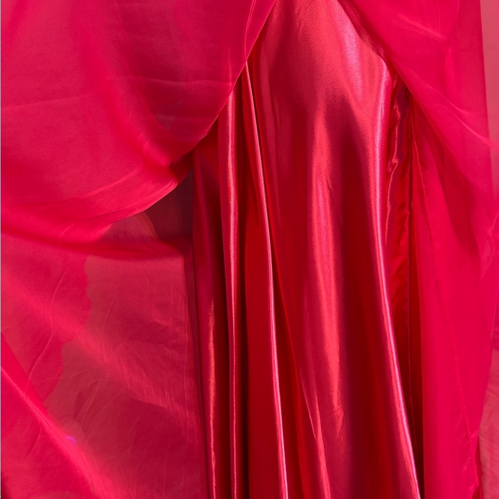 Night Moves One Shoulder Pink Dress nwot size 6 - Picture 7 of 11